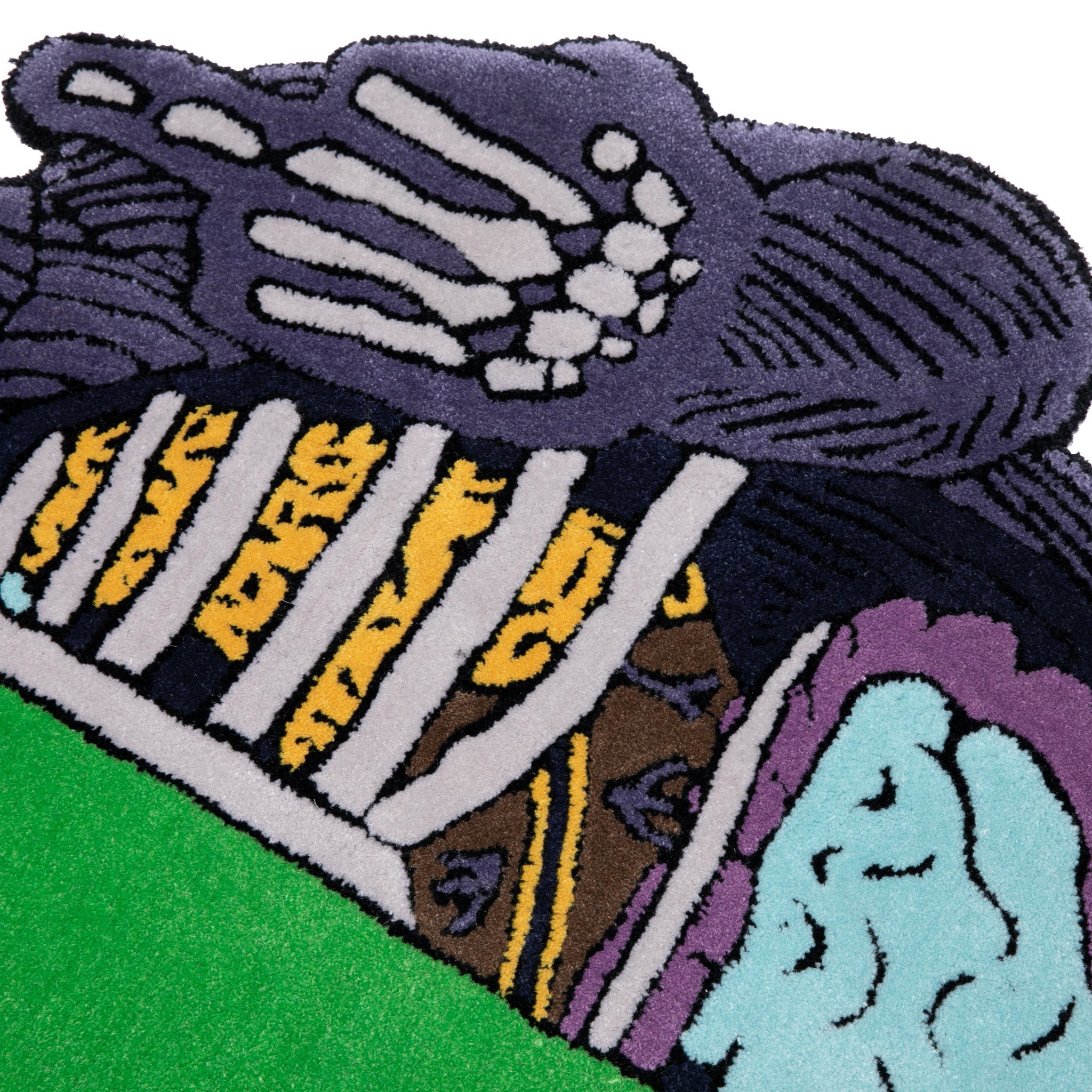 RIPNDIP R Nerm Ã†-09 Anatomy Rug (Green/Purple)- 6ft