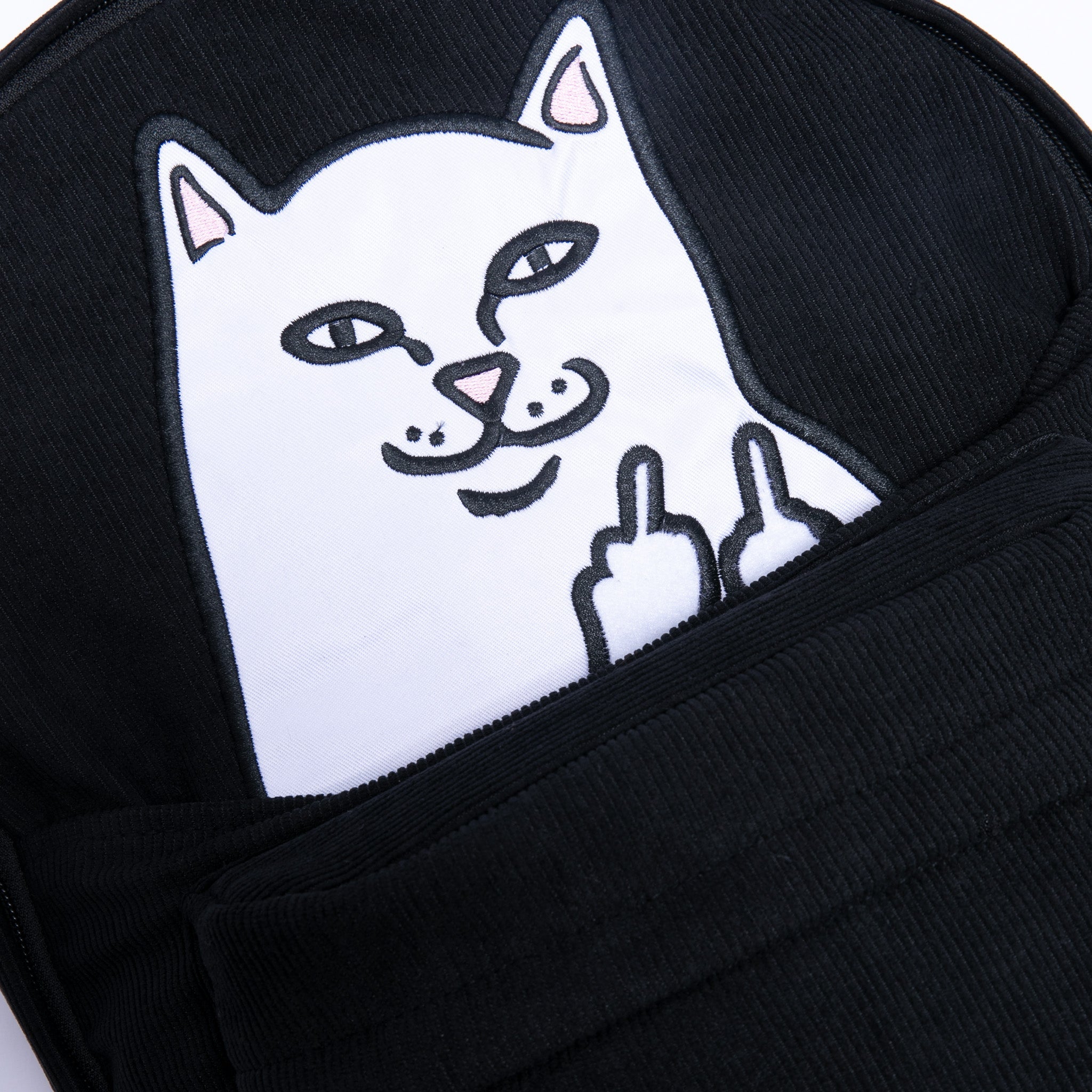 RIPNDIP Lord Nermal Corduroy Backpack (Black)