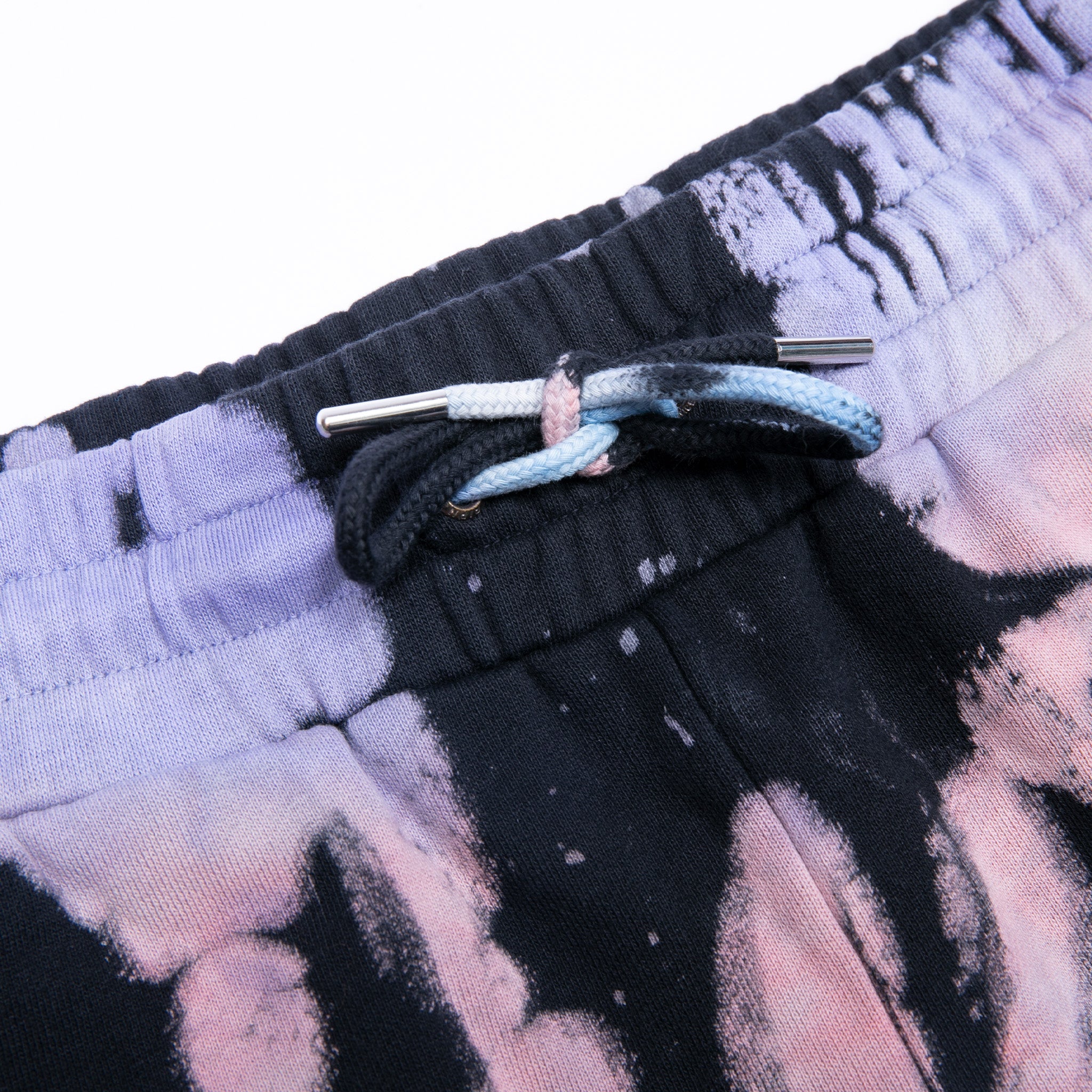 RIPNDIP Blaze Sweatshorts (Black/Peach/Purple Tie Dye)