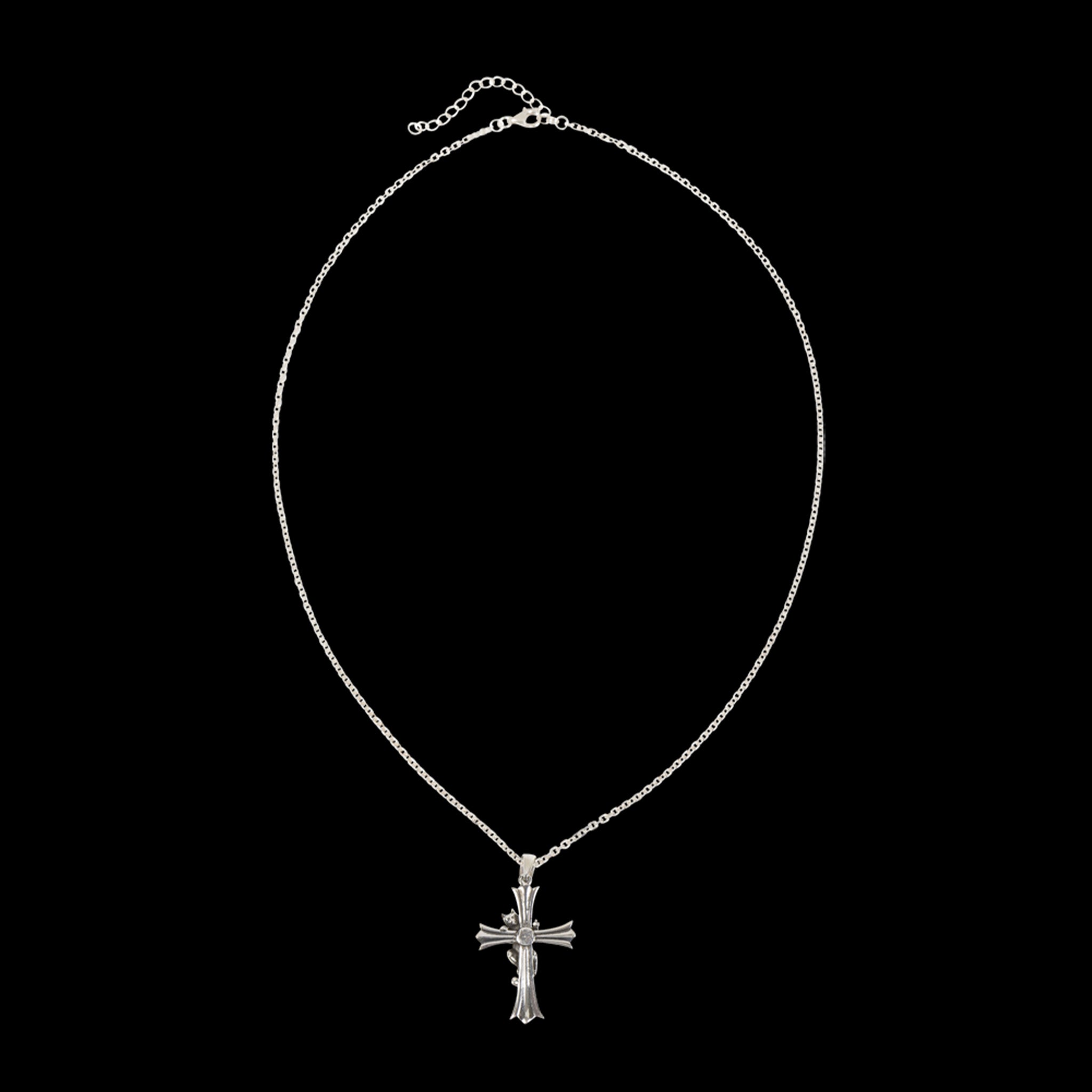 RIPNDIP Chrome Kitty Necklace (Silver)