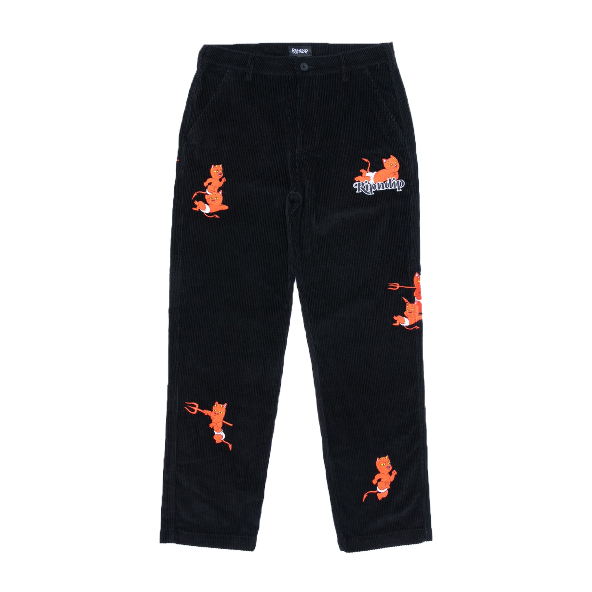 RIPNDIP Devil Baby Corduroy Pants (Black)