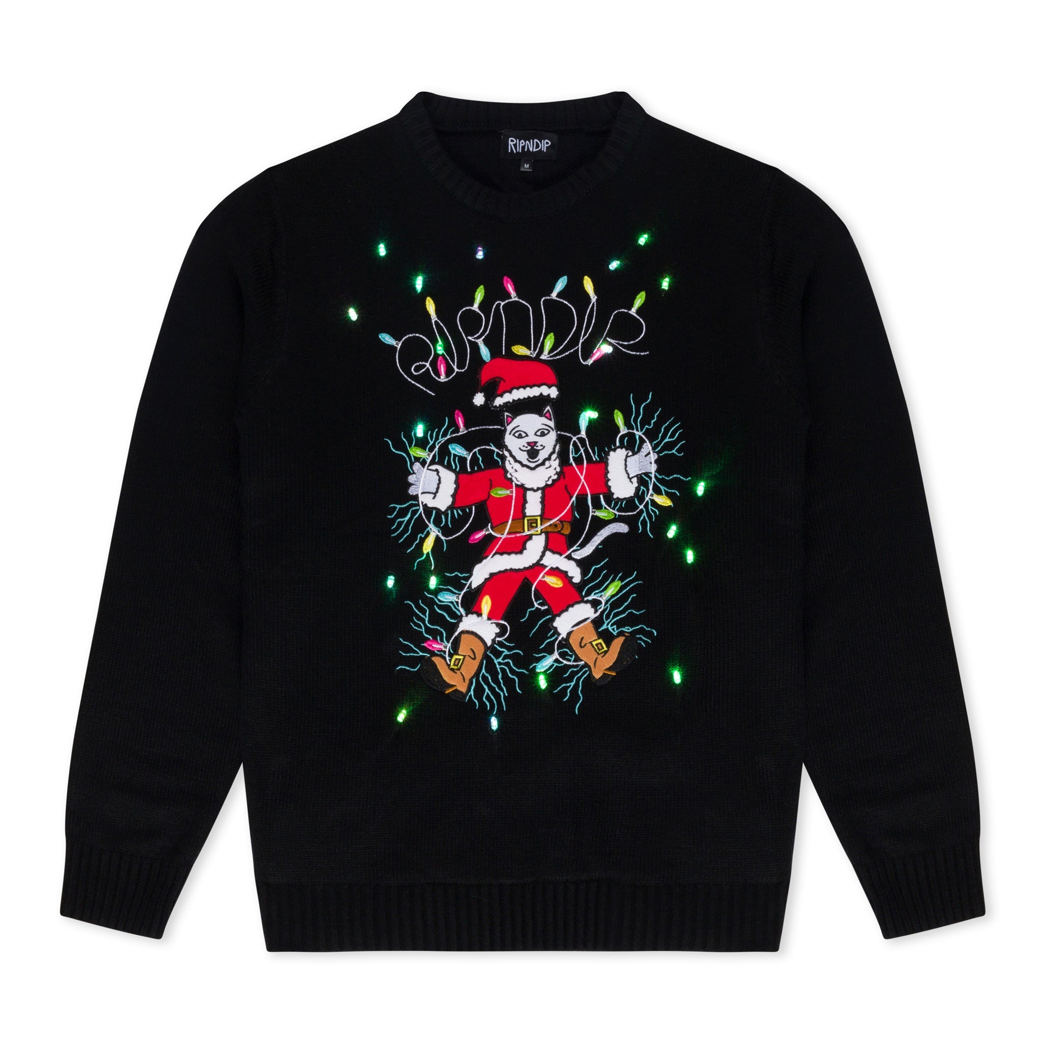 RIPNDIP Electrifying Santa Knit Sweater (Black)