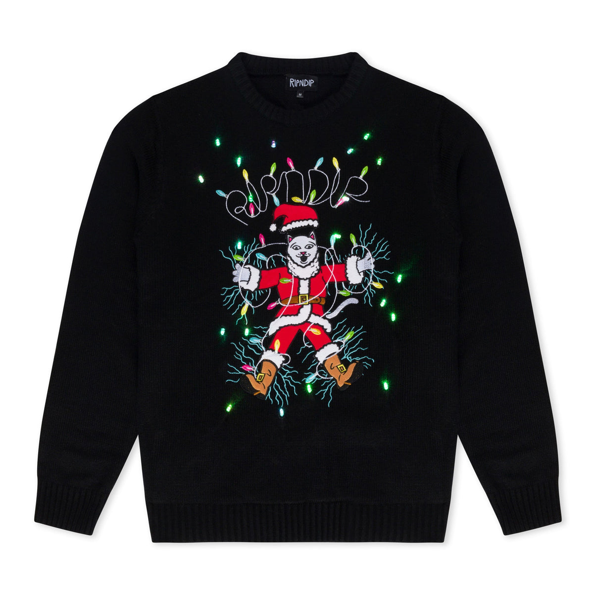 RIPNDIP Electrifying Santa Knit Sweater (Black)