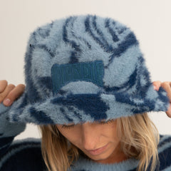 RIPNDIP Psychedelic Faux Mohair Bucket Hat (Dark Slate)