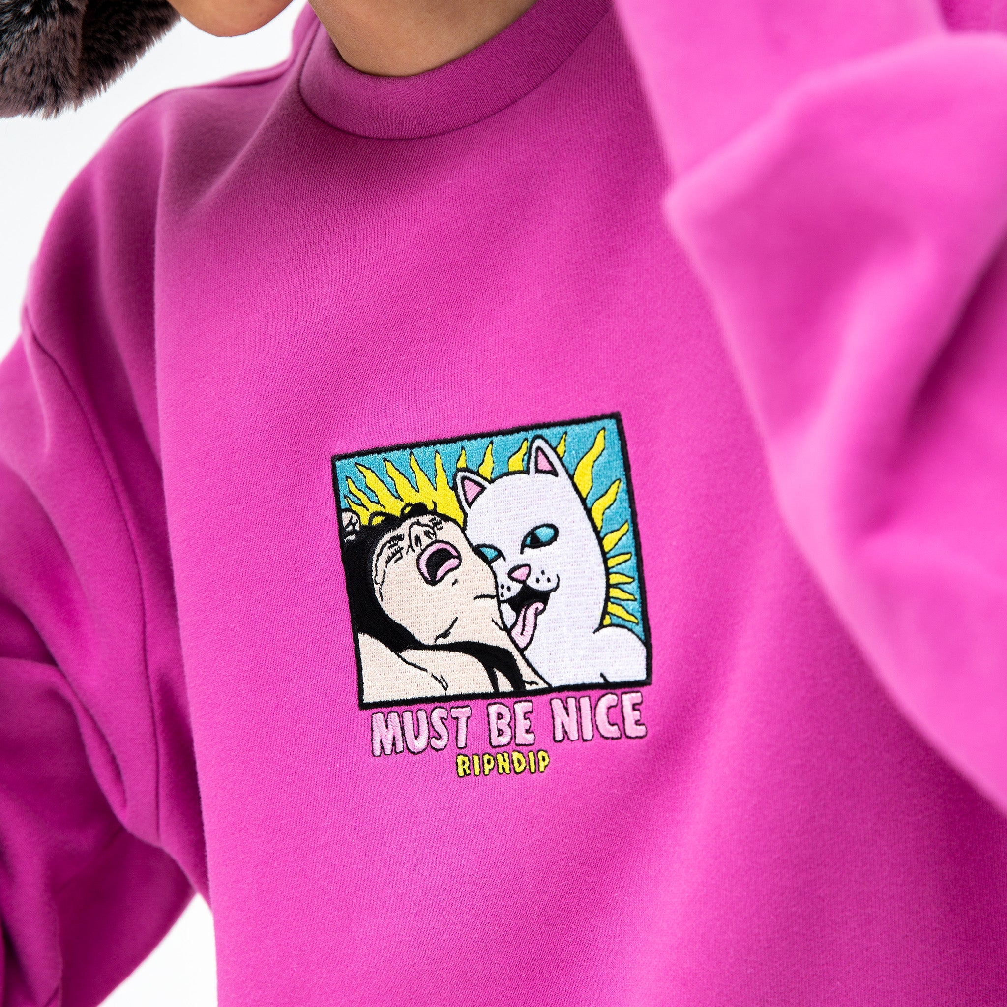 RipNDip Lady Friend Crewneck (Fuchsia)