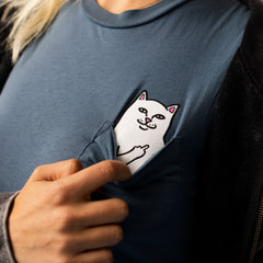 RIPNDIP Lord Nermal Cropped Baby Pocket Tee (Slate)