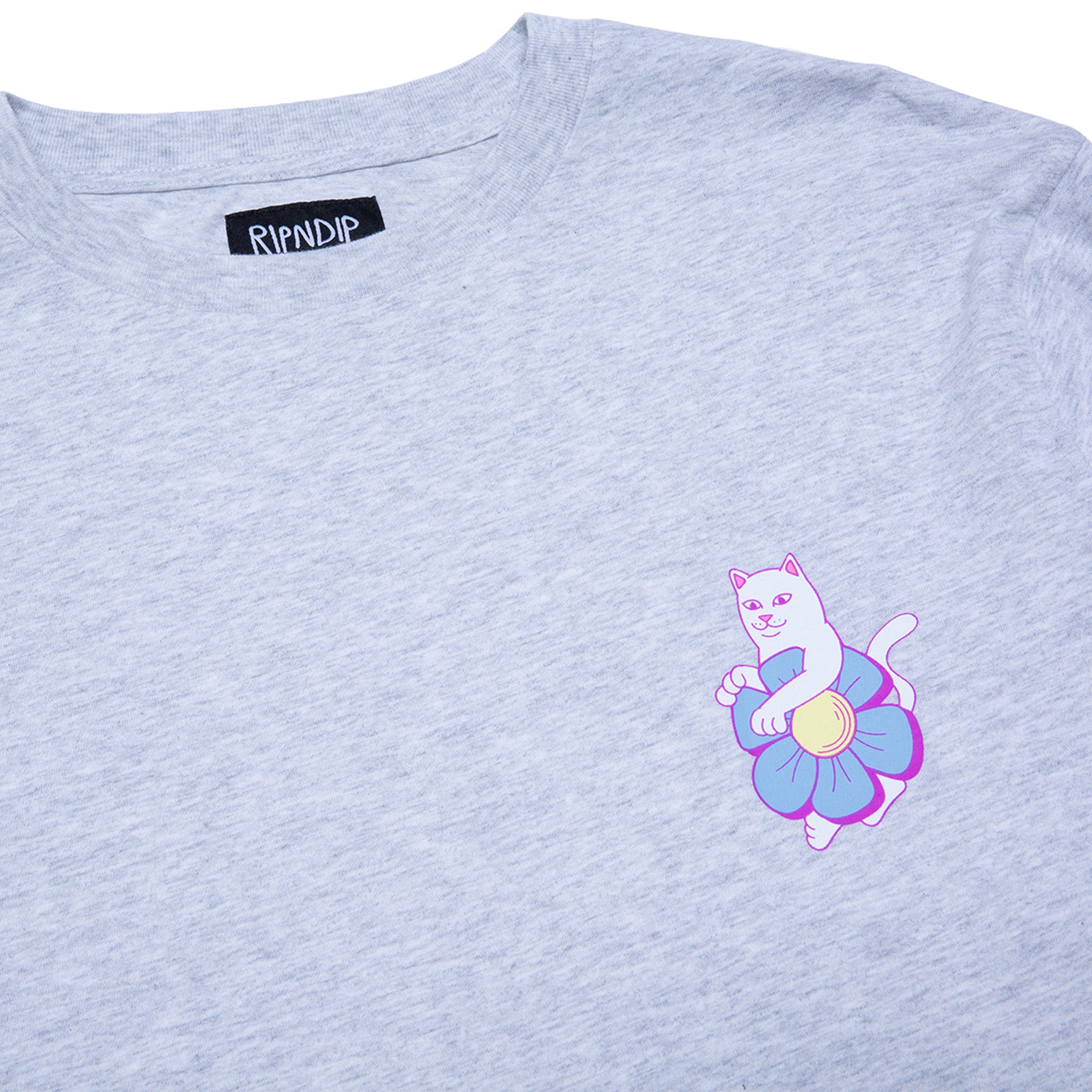 RIPNDIP Nature Is Healing Double Sleeve Tee (Ash Heather/Pink)