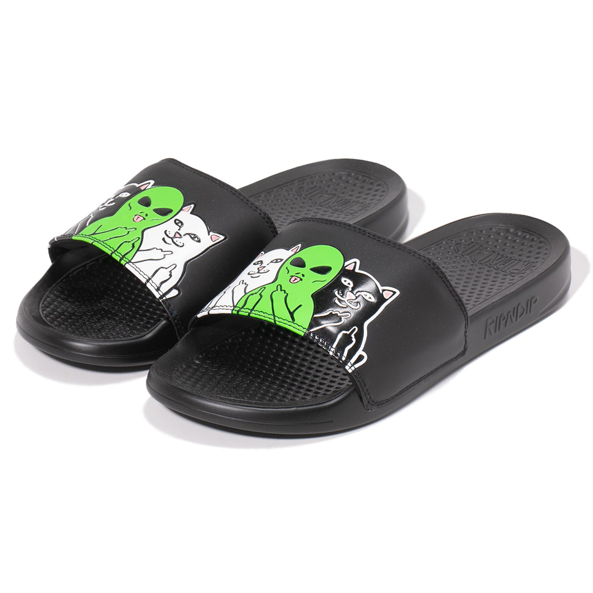 RIPNDIP Whole Gang Slides (Black)