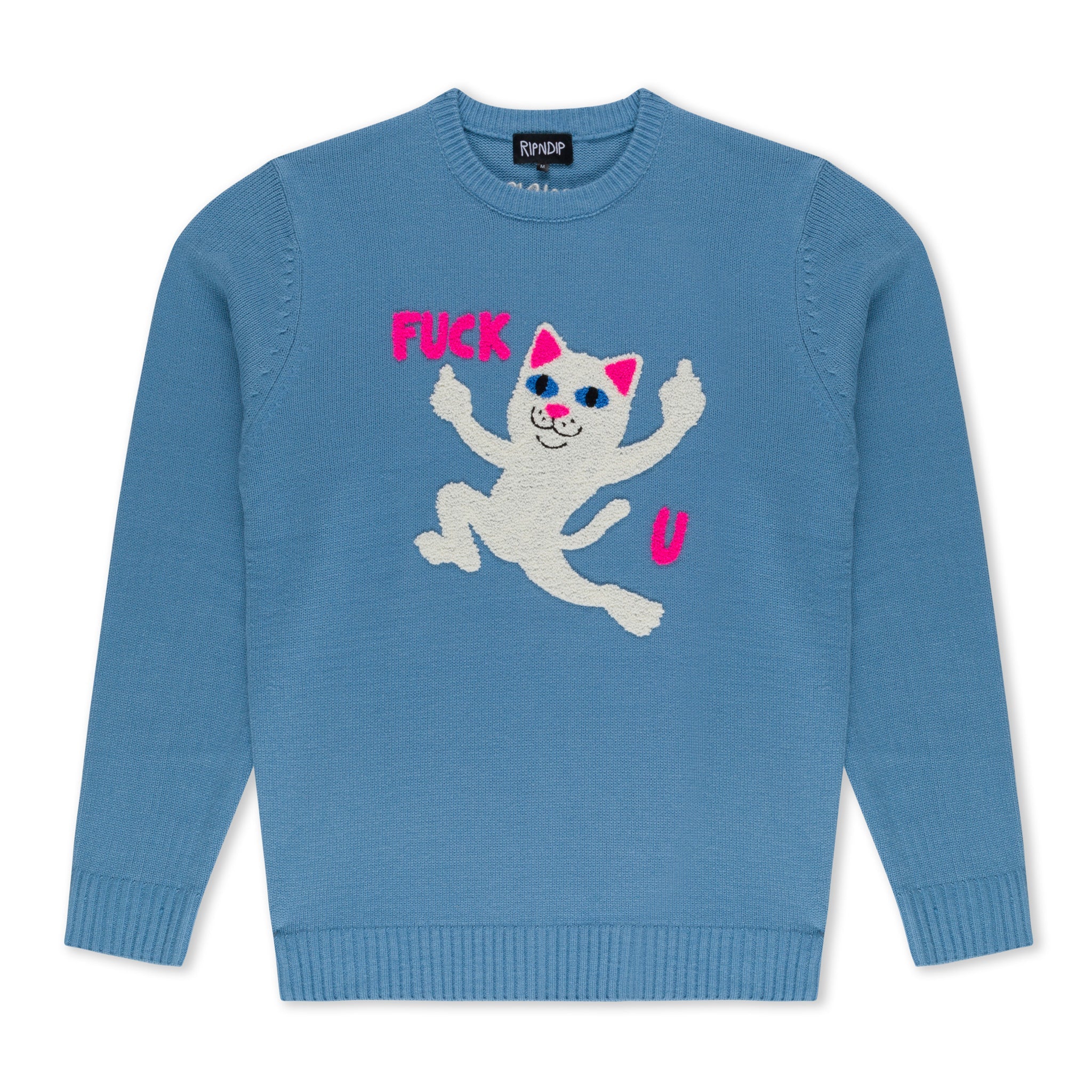 RIPNDIP F U Knit Sweater (Periwinkle)