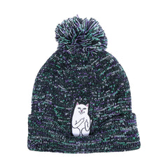 RIPNDIP Lord Nermal Pom Beanie (Black/Sage/Pine)