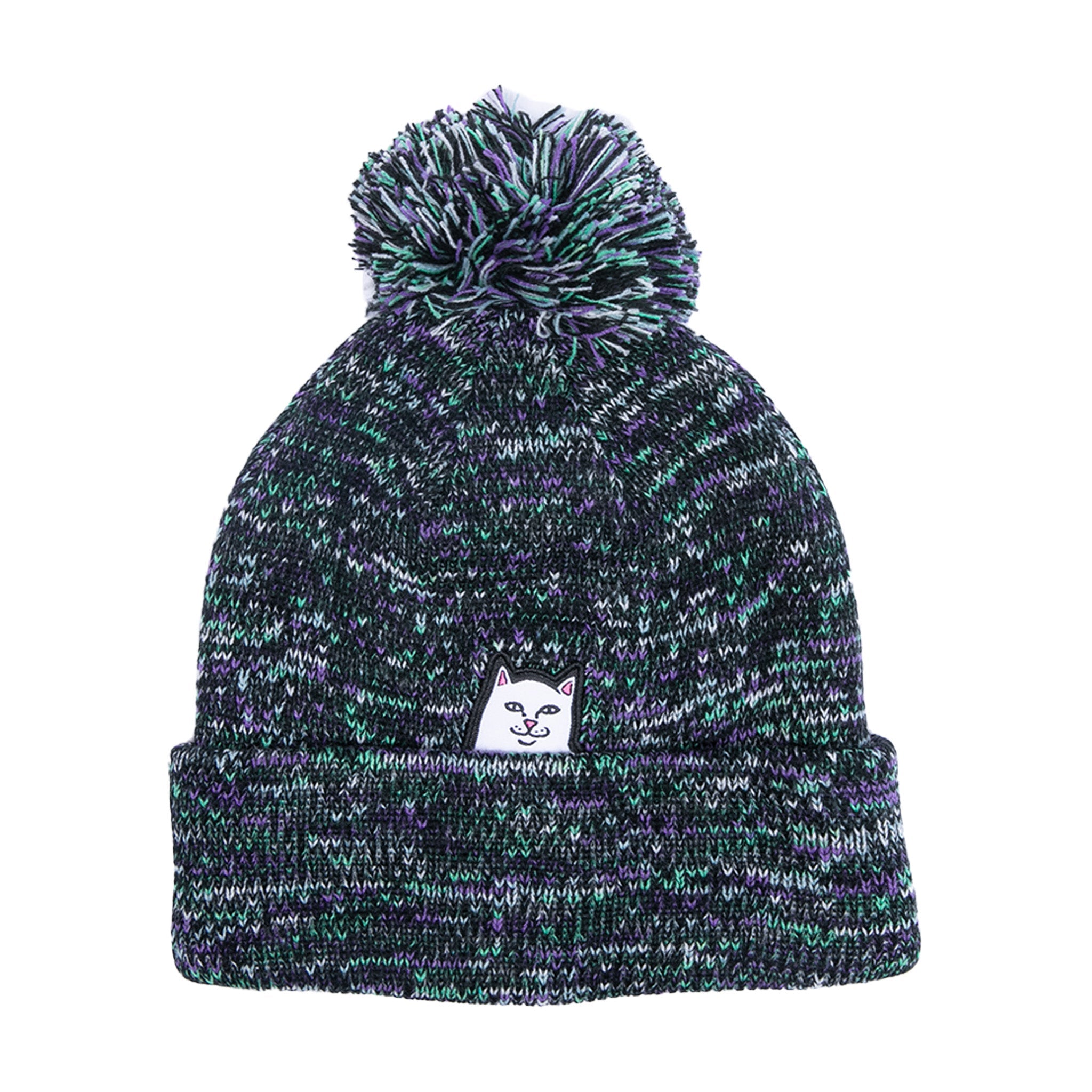 RIPNDIP Lord Nermal Pom Beanie (Black/Sage/Pine)