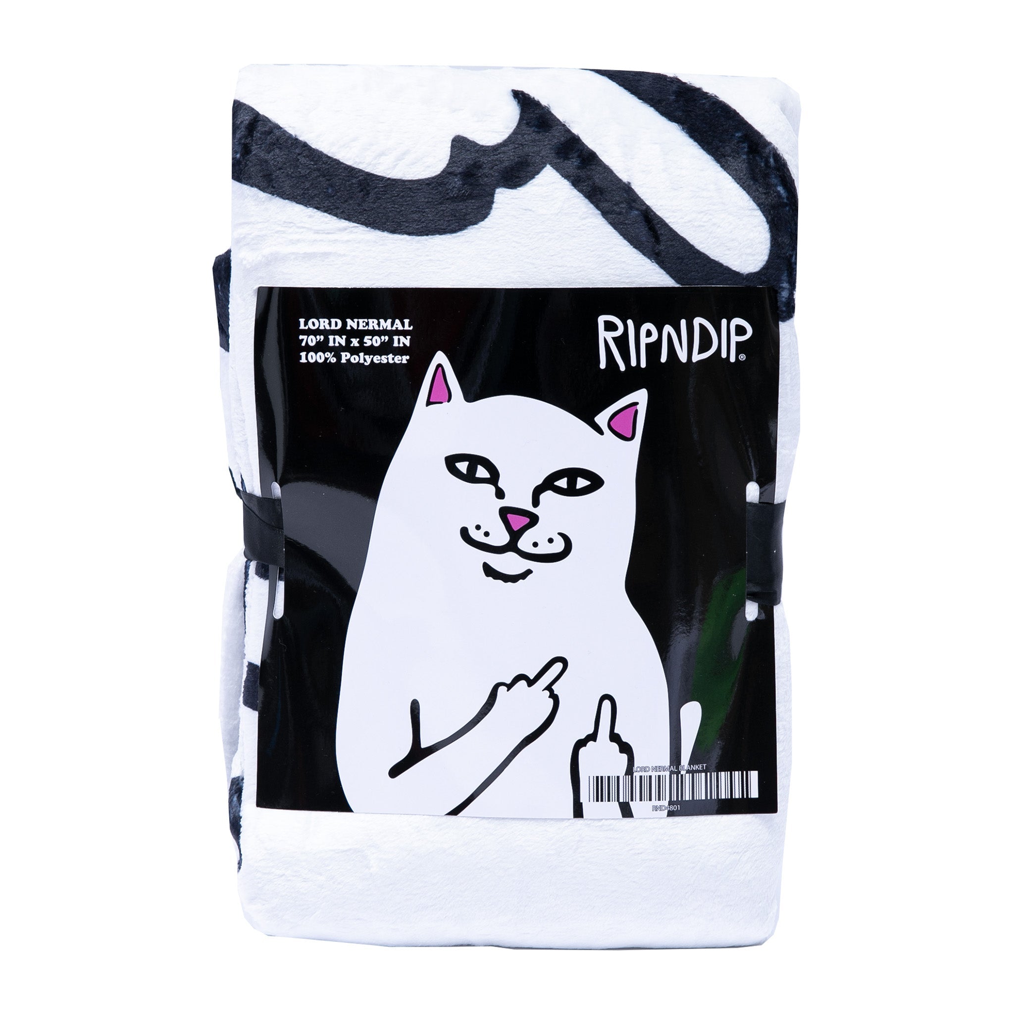 RIPNDIP Lord Nermal Throw Blanket (Black)