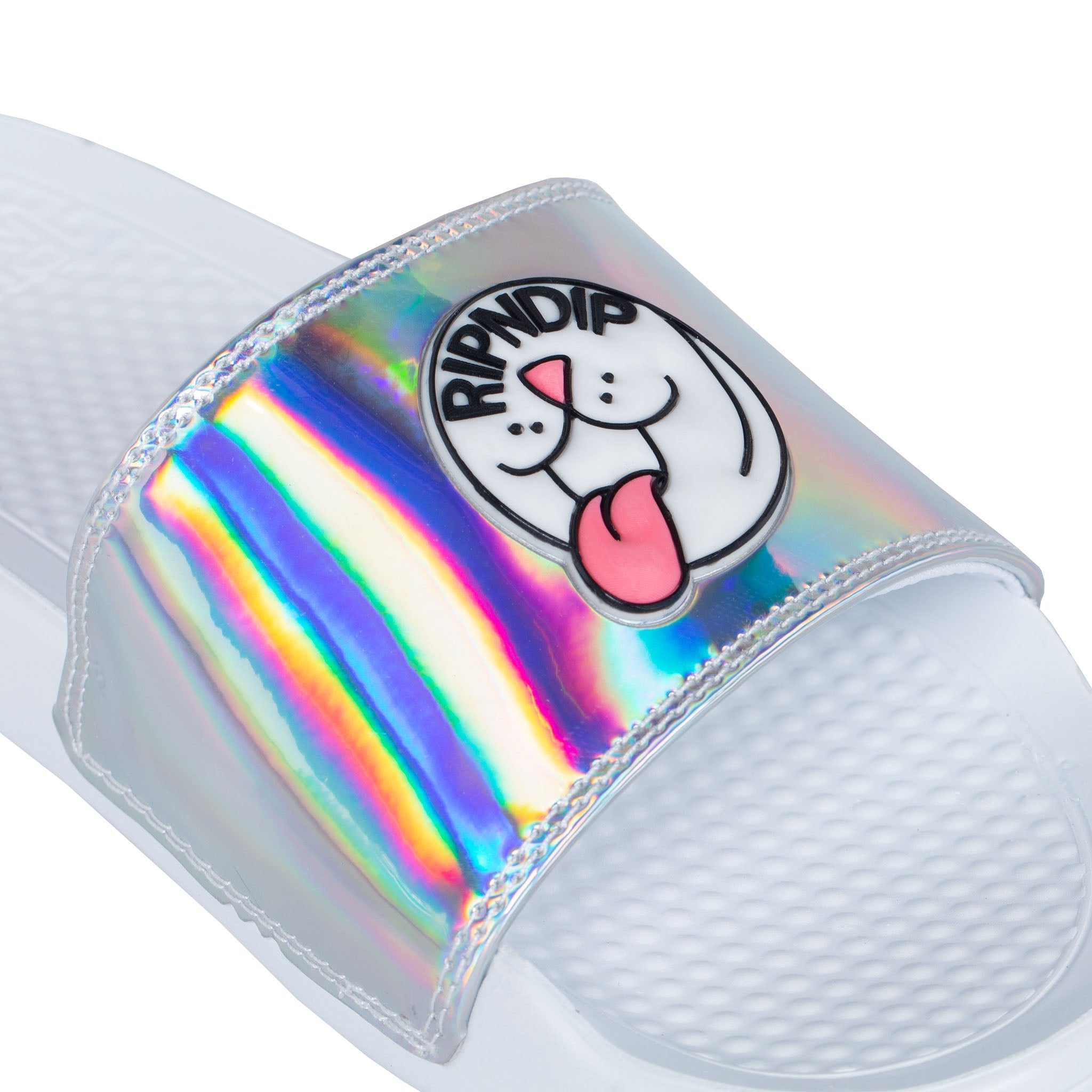 RipNDip Pill Iridescent Slides (White)
