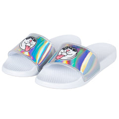 RipNDip Pill Iridescent Slides (White)