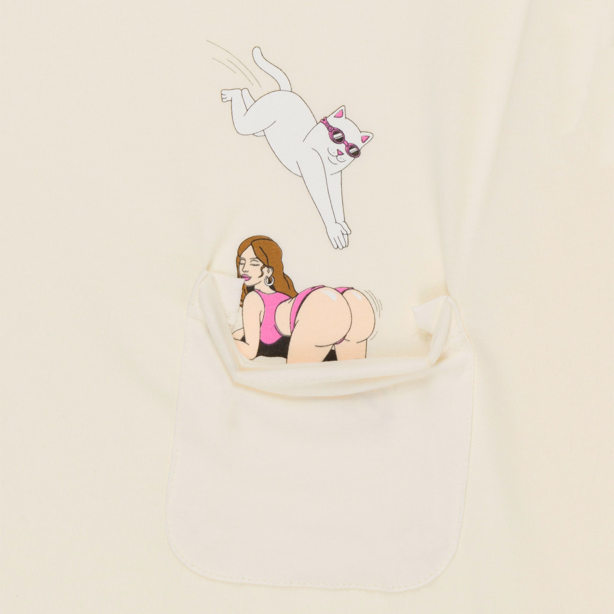 RIPNDIP Jumpin In Pocket Tee (Natural)