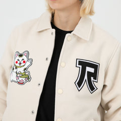 RIPNDIP Lucky Nerm Varsity Jacket (Cream)