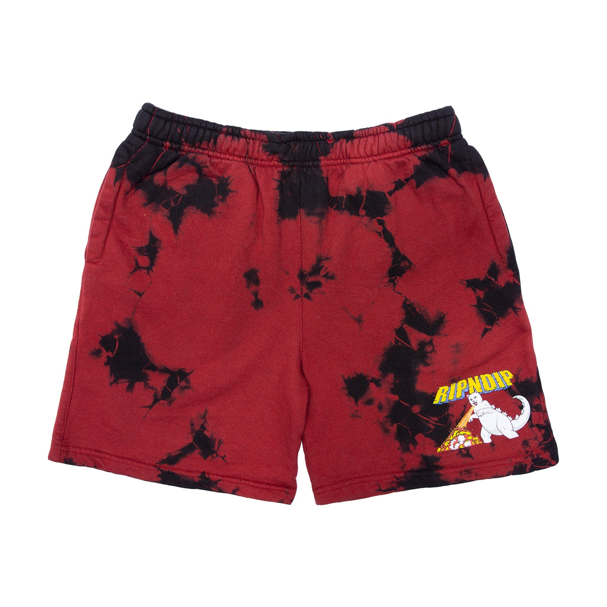 RIPNDIP Nermzilla Sweatshorts (Black/Red Dye)