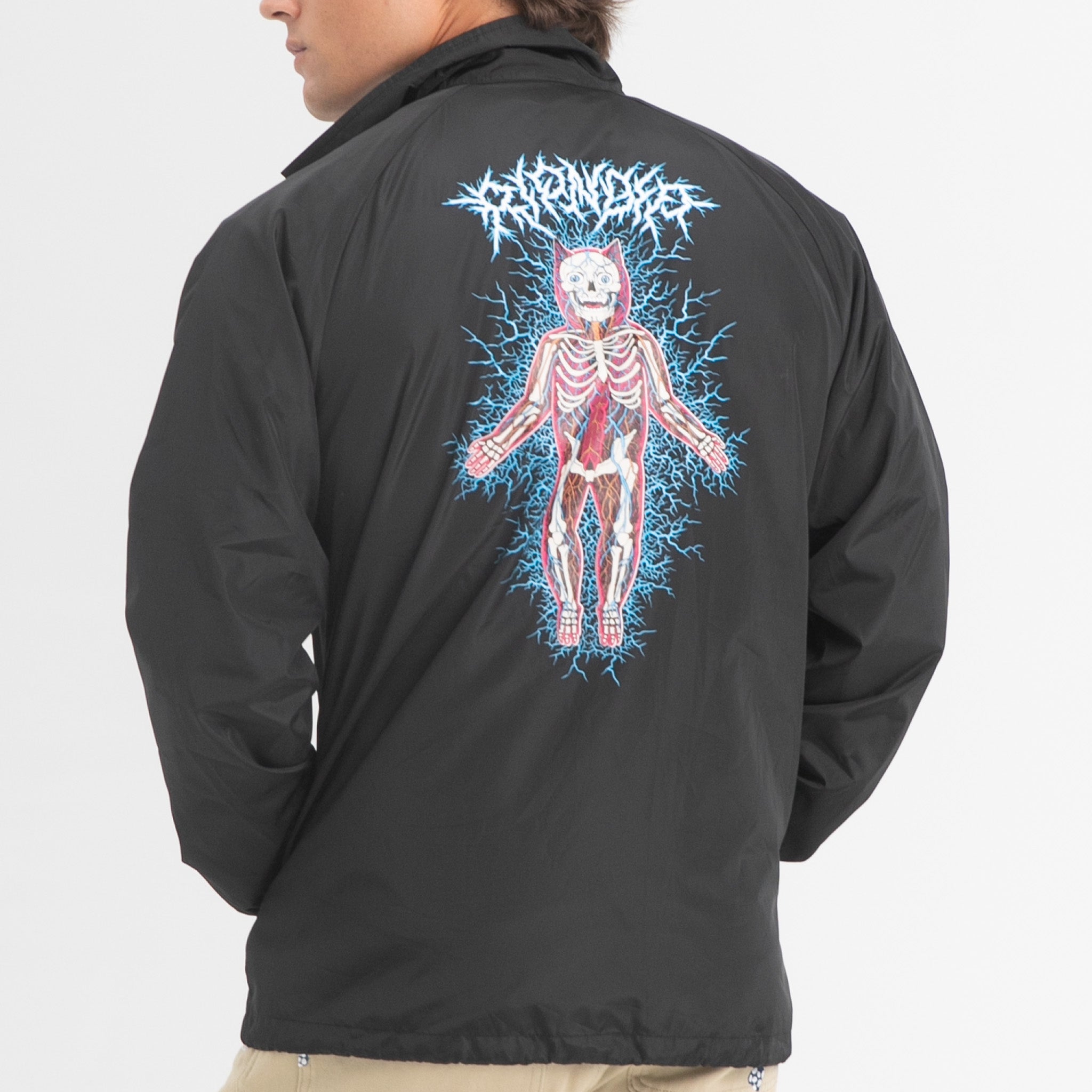 378733 Nervous System Coaches Jacket (Black)