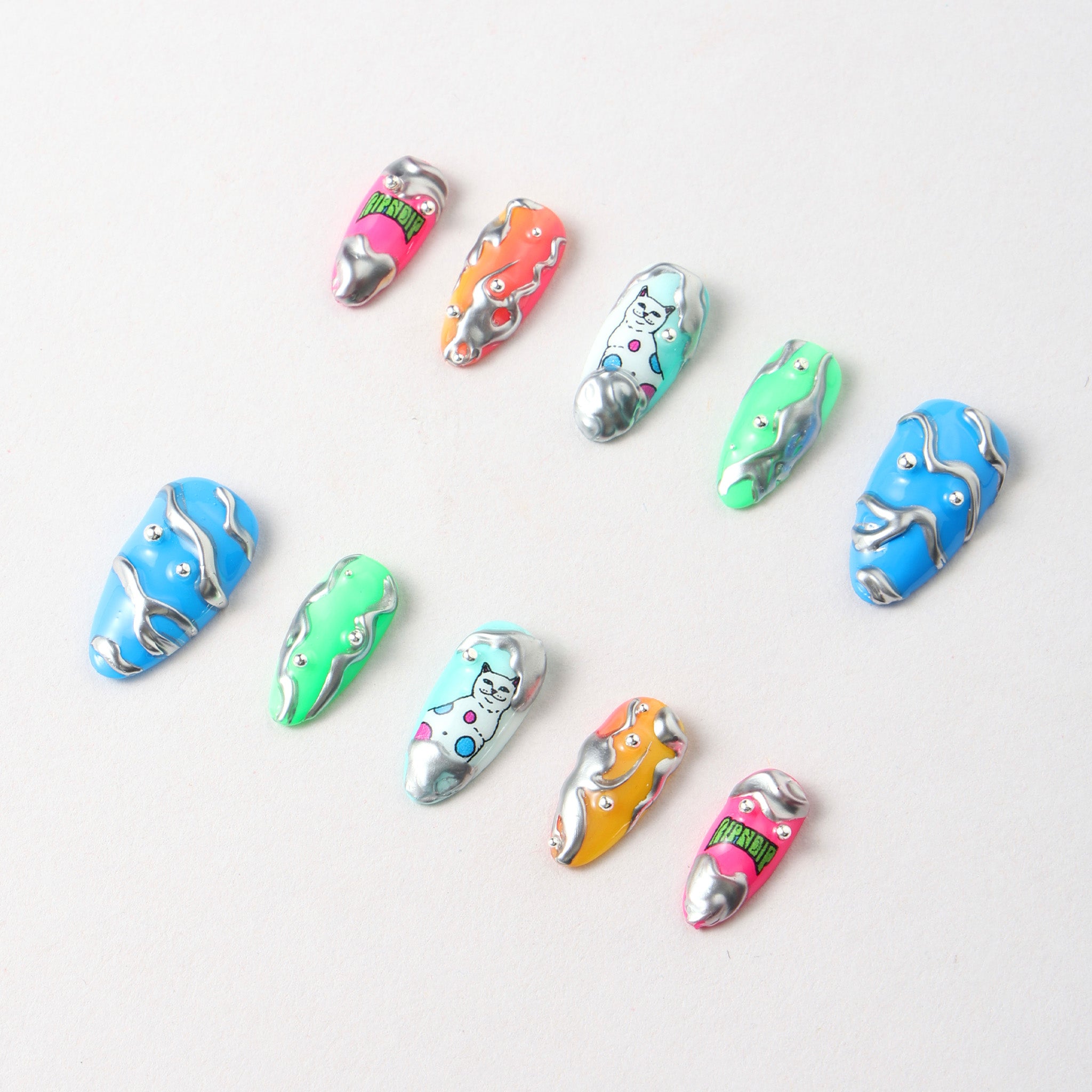 RIPNDIP Psychedelic Handmade Nail Set