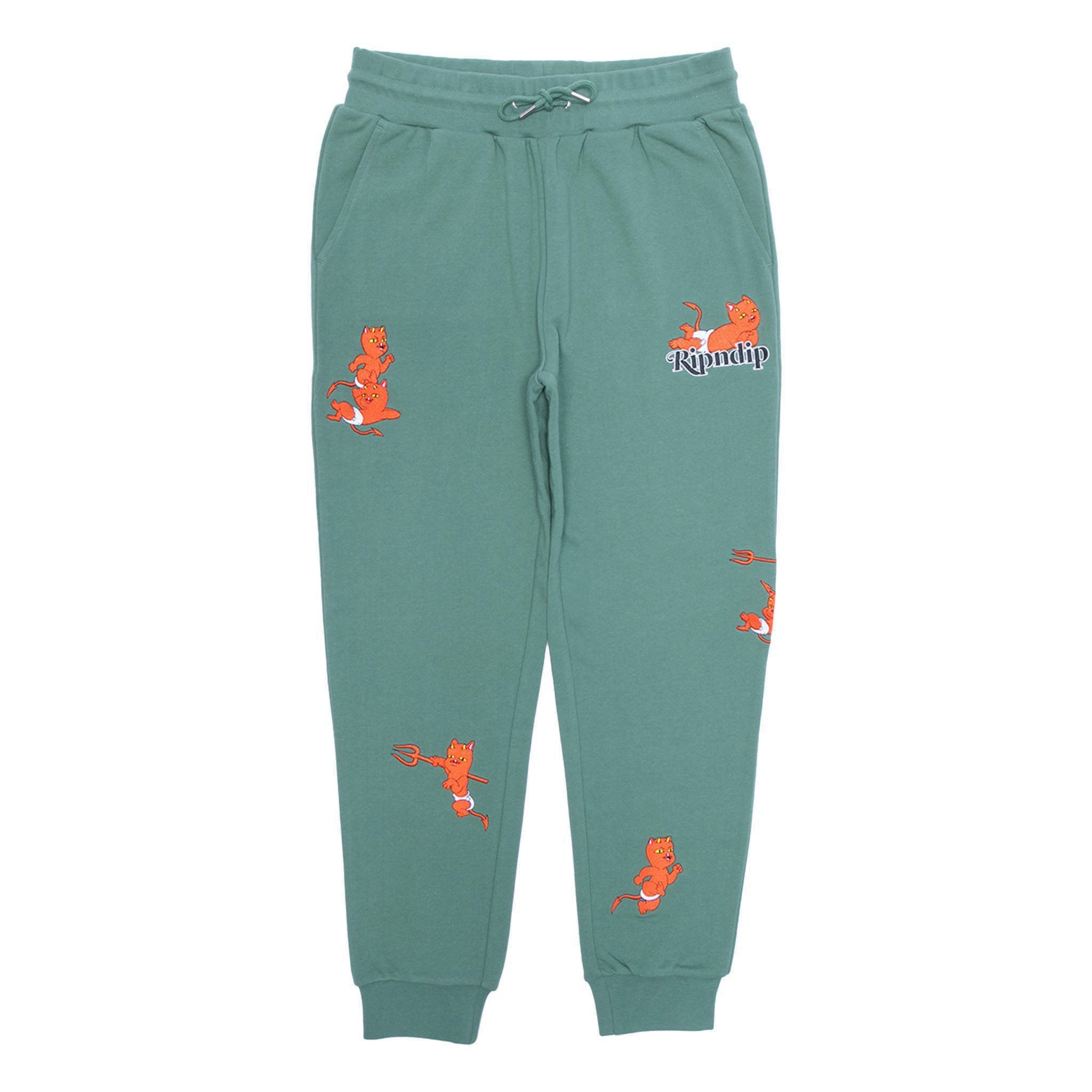 RIPNDIP Devil Babies Sweatpants (Dark Sage)