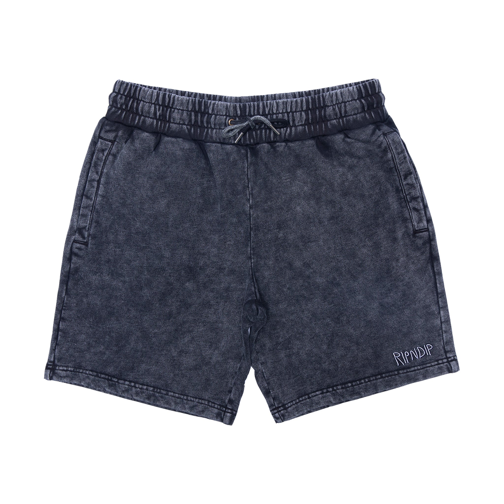 RIPNDIP Peek A Nermal Sweatshorts (Black Acid Wash)