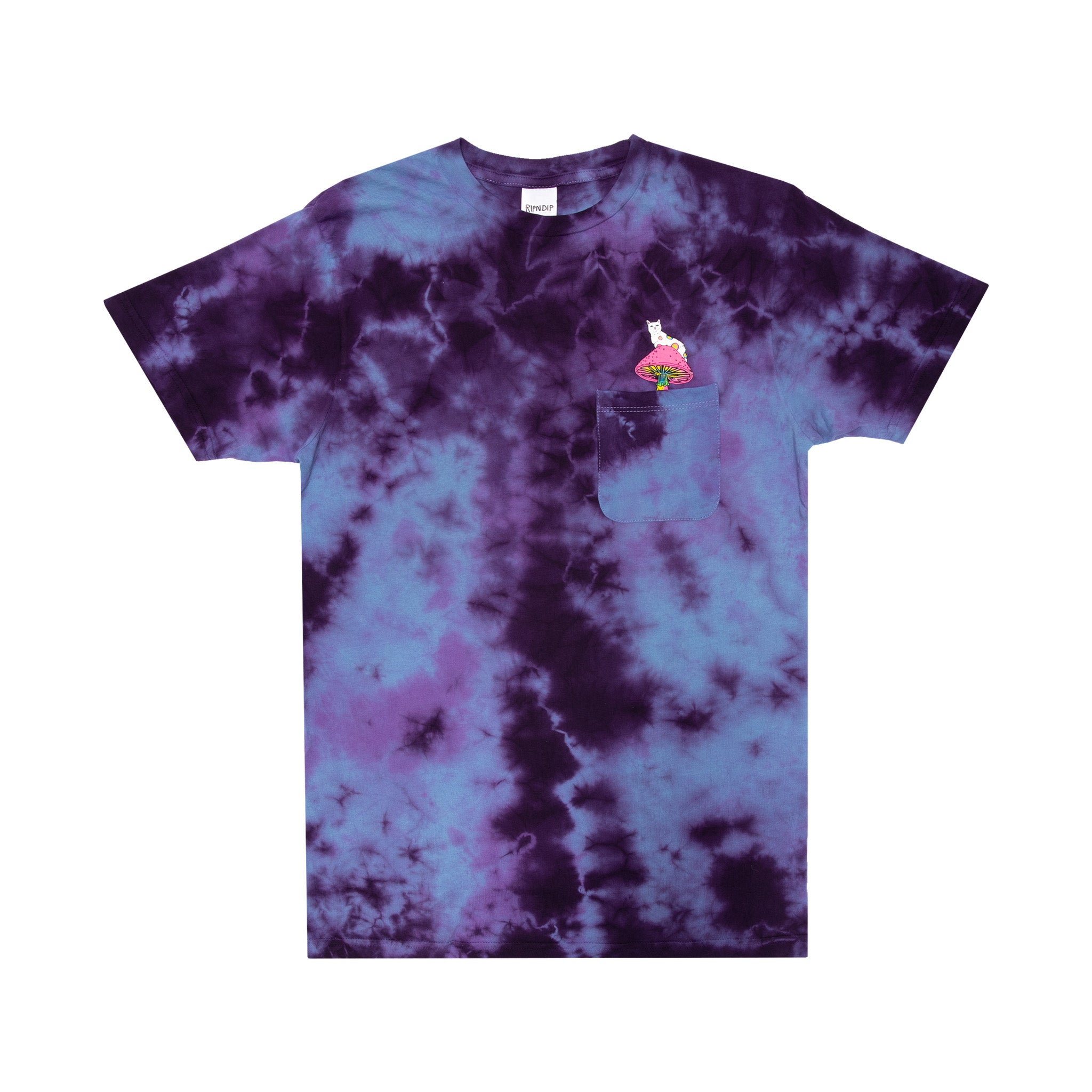 RipNDip Psychedelic Nermal Pocket Tee (Blue/Purple Lightning)