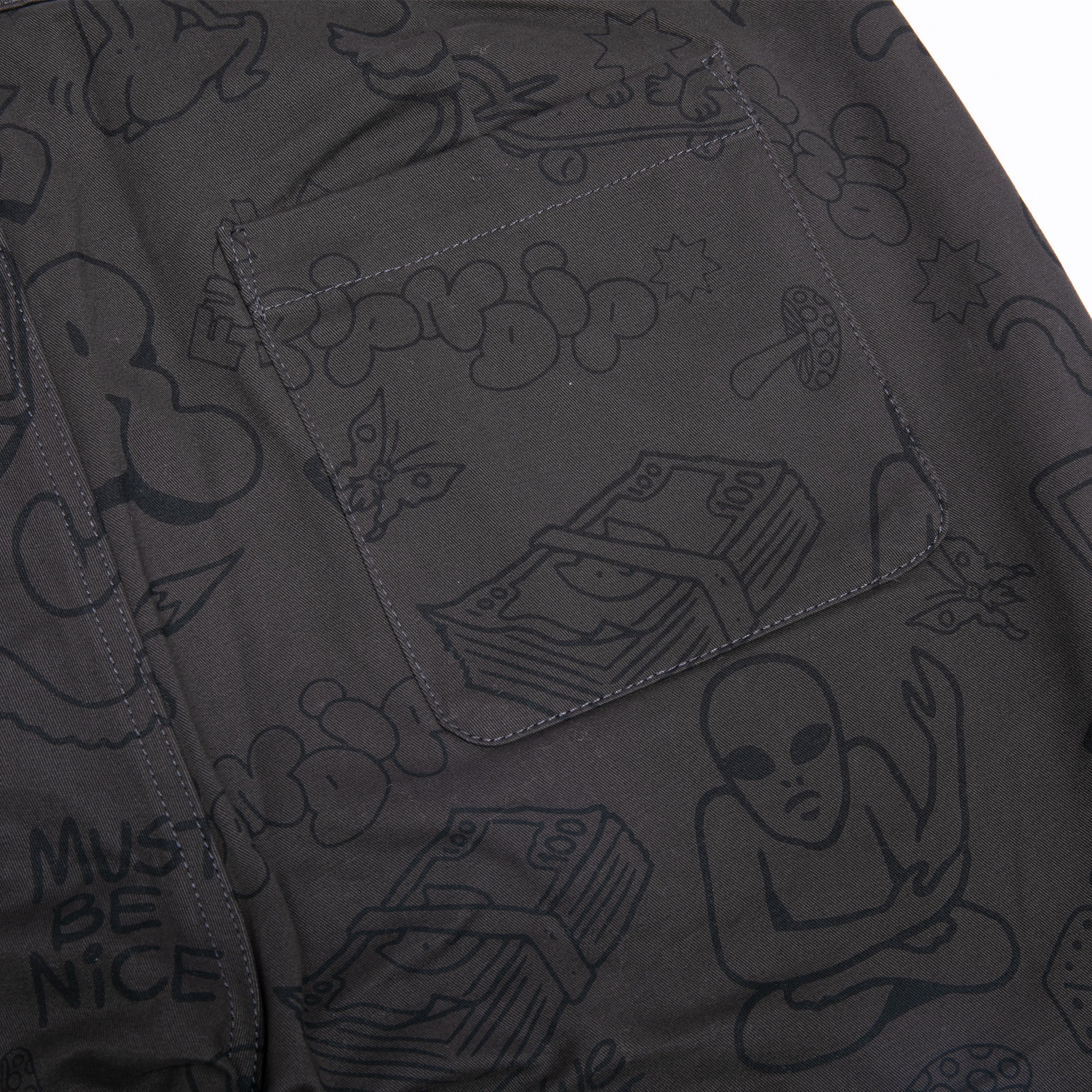 RIPNDIP Nerm Doodle Twill Shorts (Chocolate)