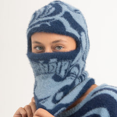 RIPNDIP Psychedelic Faux Mohair Balaclava (Dark Slate)