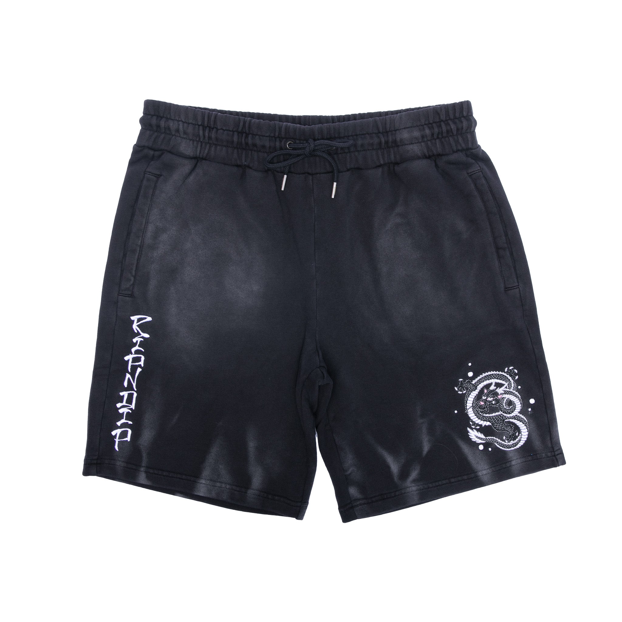 RIPNDIP Mystic Jerm Sweatshorts (Black Faded Wash)
