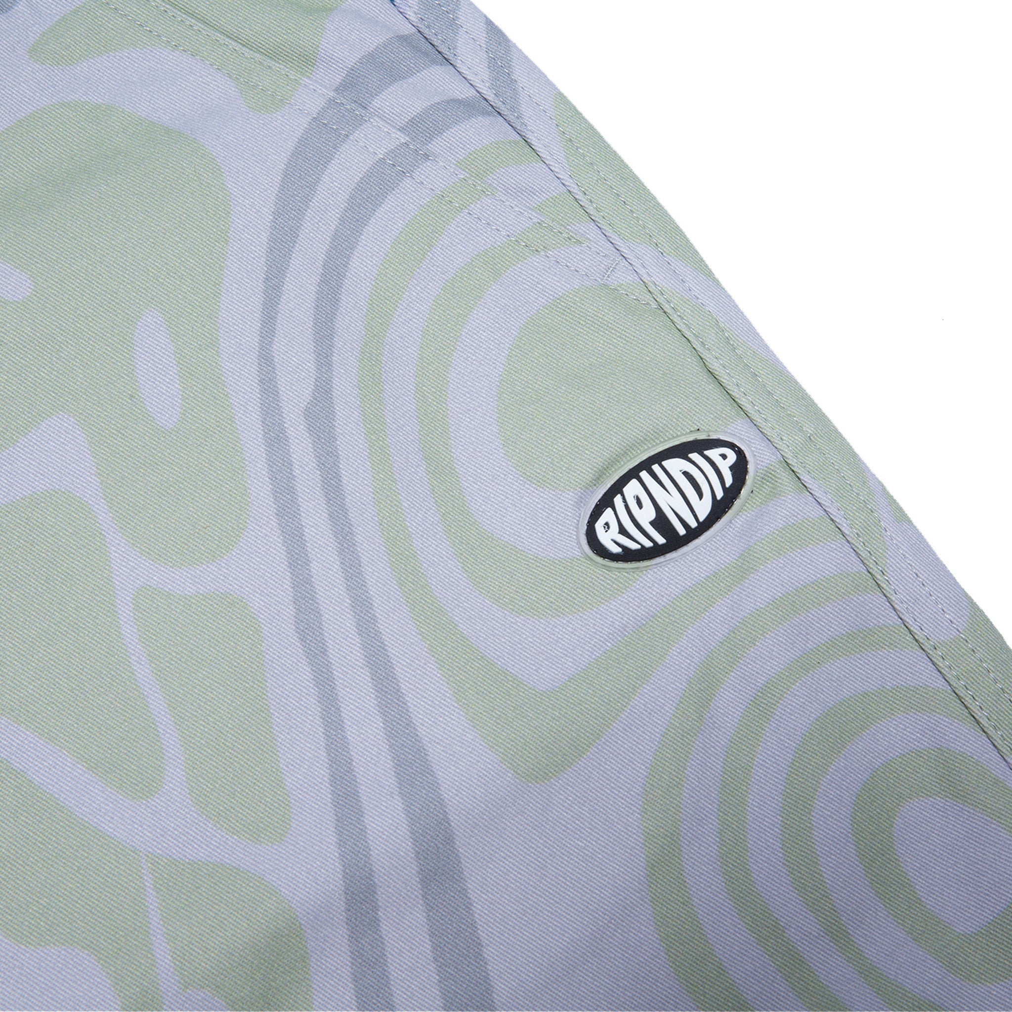 RIPNDIP Hypnotic Twill Shorts (Grey/Lavender/Neon)