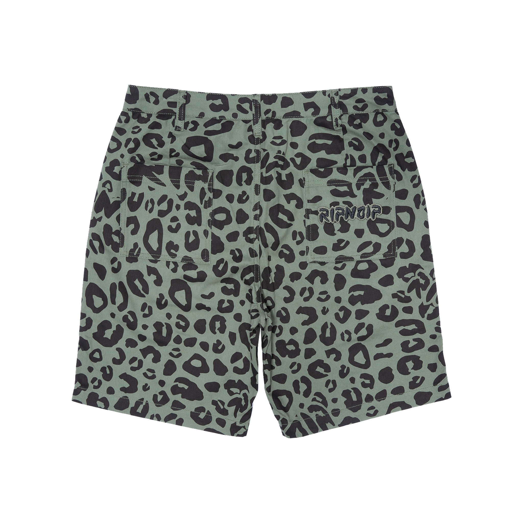 RIPNDIP Spotted Cotton Twill Shorts (Olive)