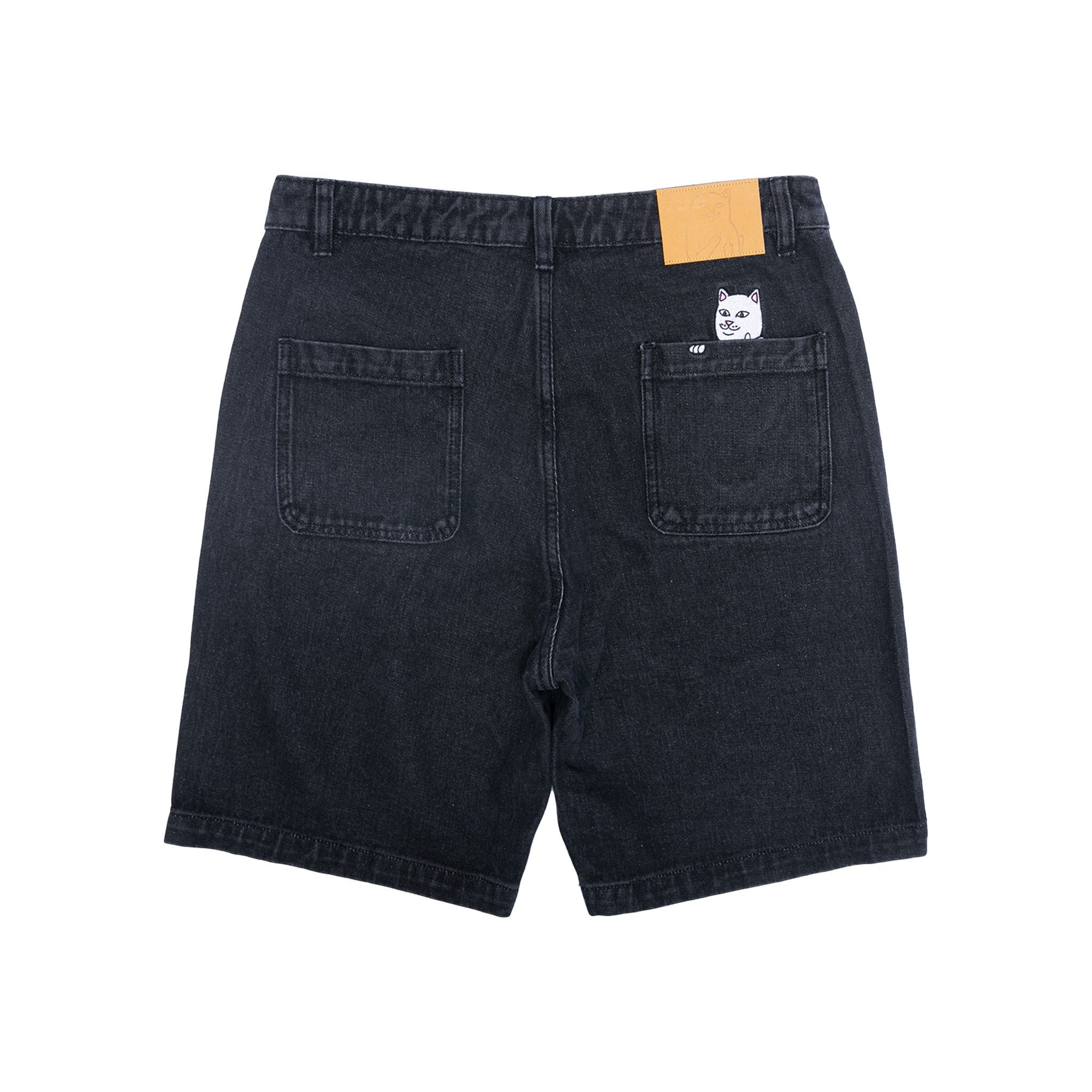 RIPNDIP La Brea Denim Shorts (Black Medium Wash)