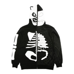 RIPNDIP Skelly Anatomy Full Zip Hoodie (Black/White)