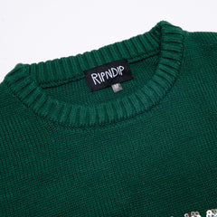 RIPNDIP Tis The Season Sweater (Hunter Green)