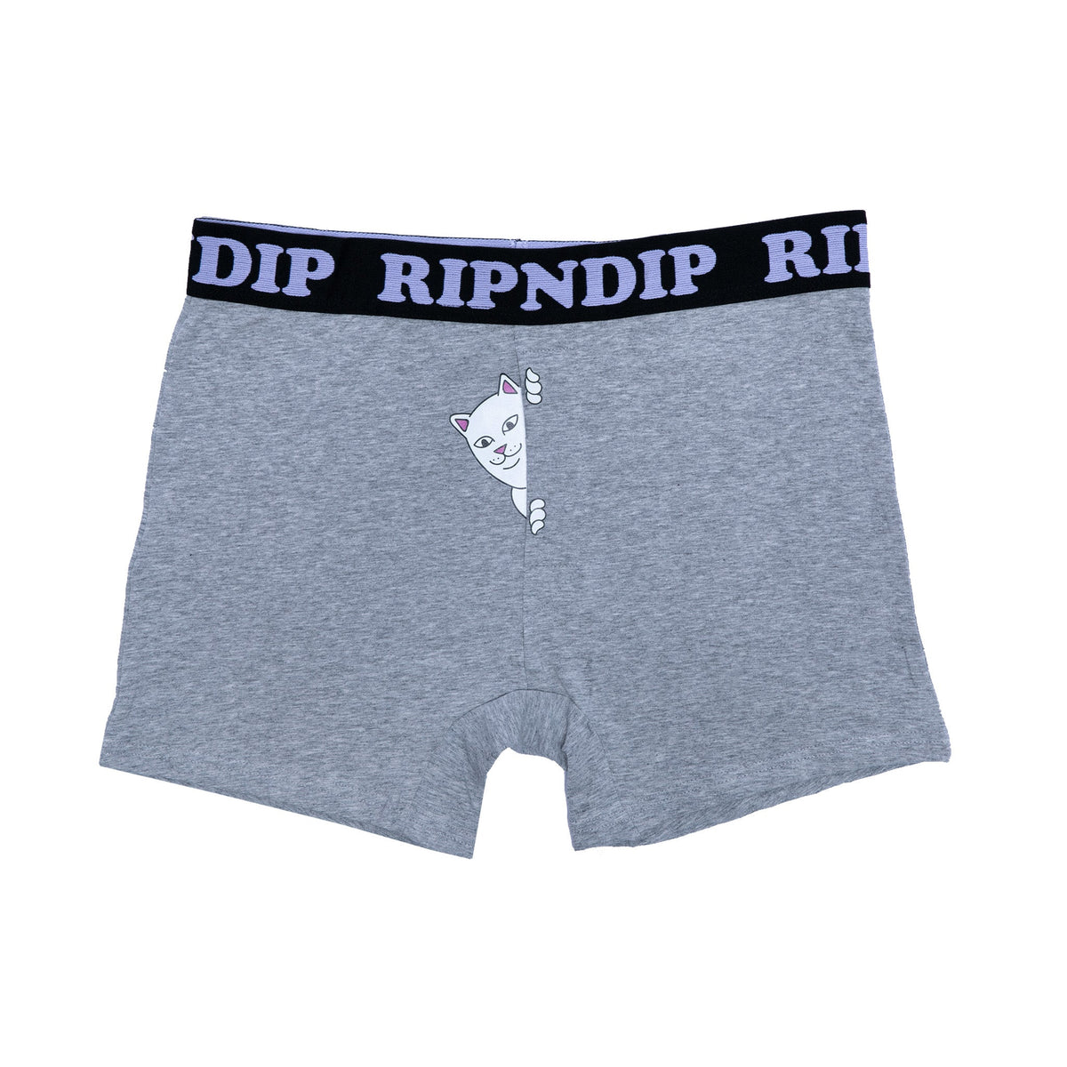 334627 Peek A Nermal Boxers  (Heather Grey)