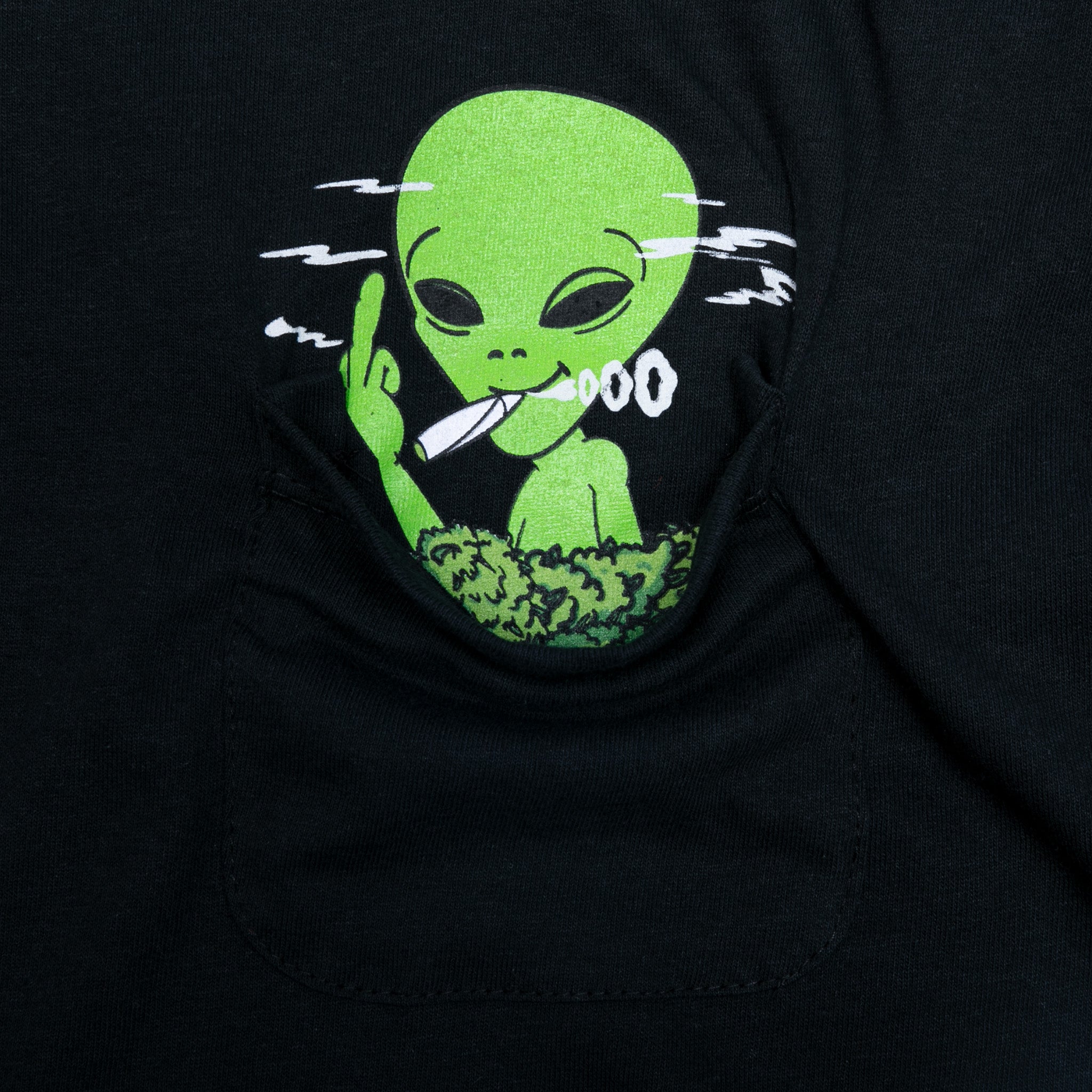 RIPNDIP Smoking Alien Pocket Tee (Black)