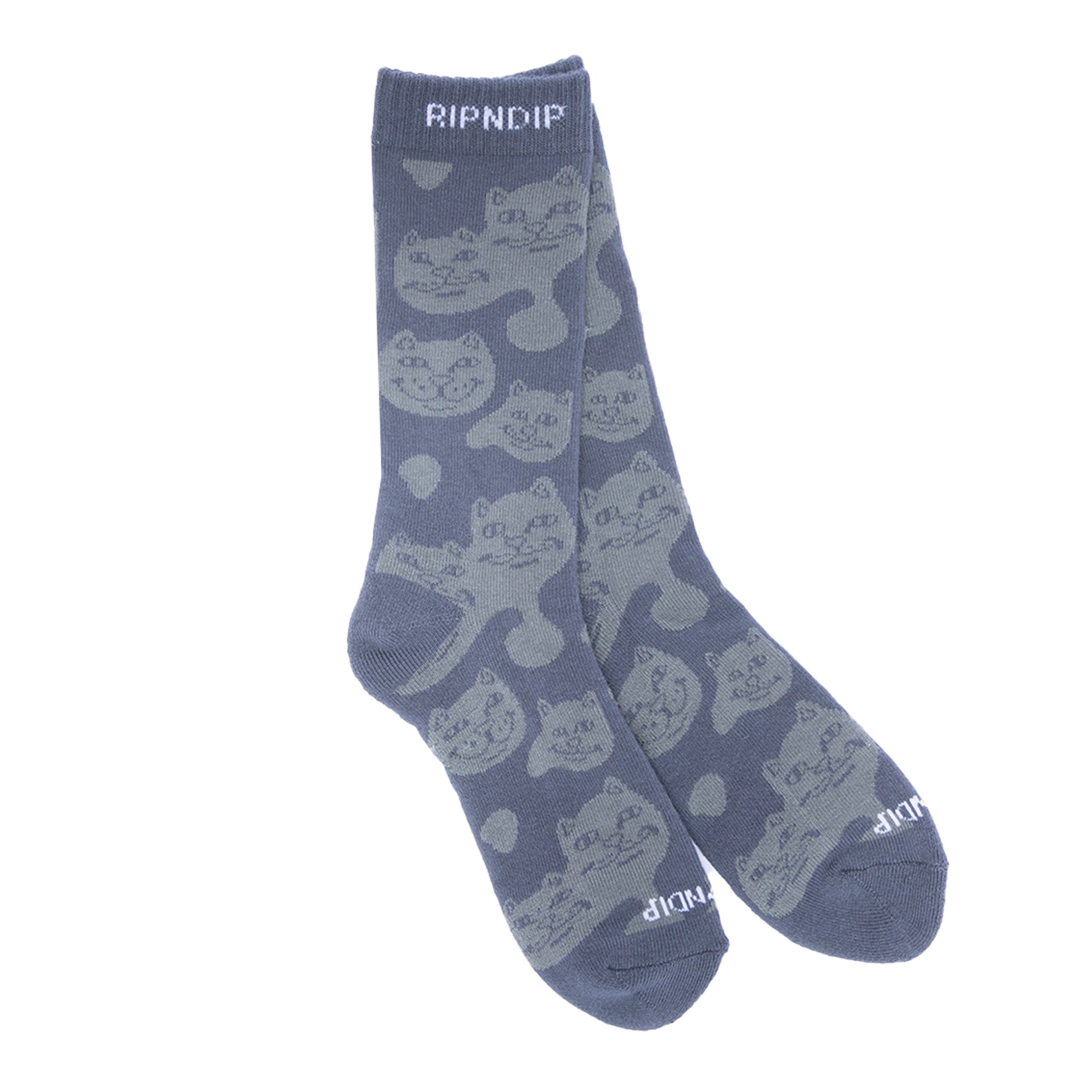 RIPNDIP Many Faces Socks (Charcoal)