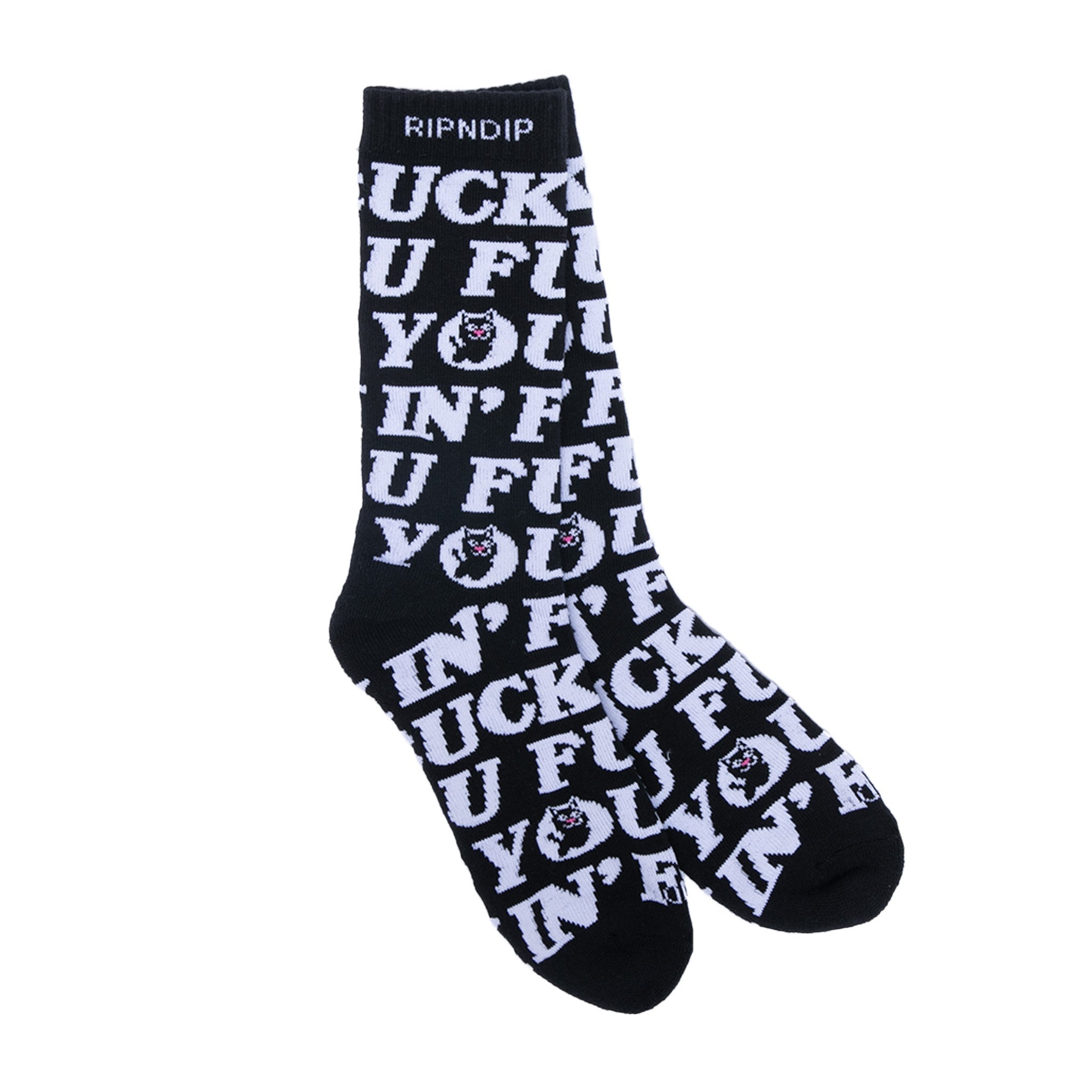 RIPNDIP Fuckin Fuck Socks (Black)