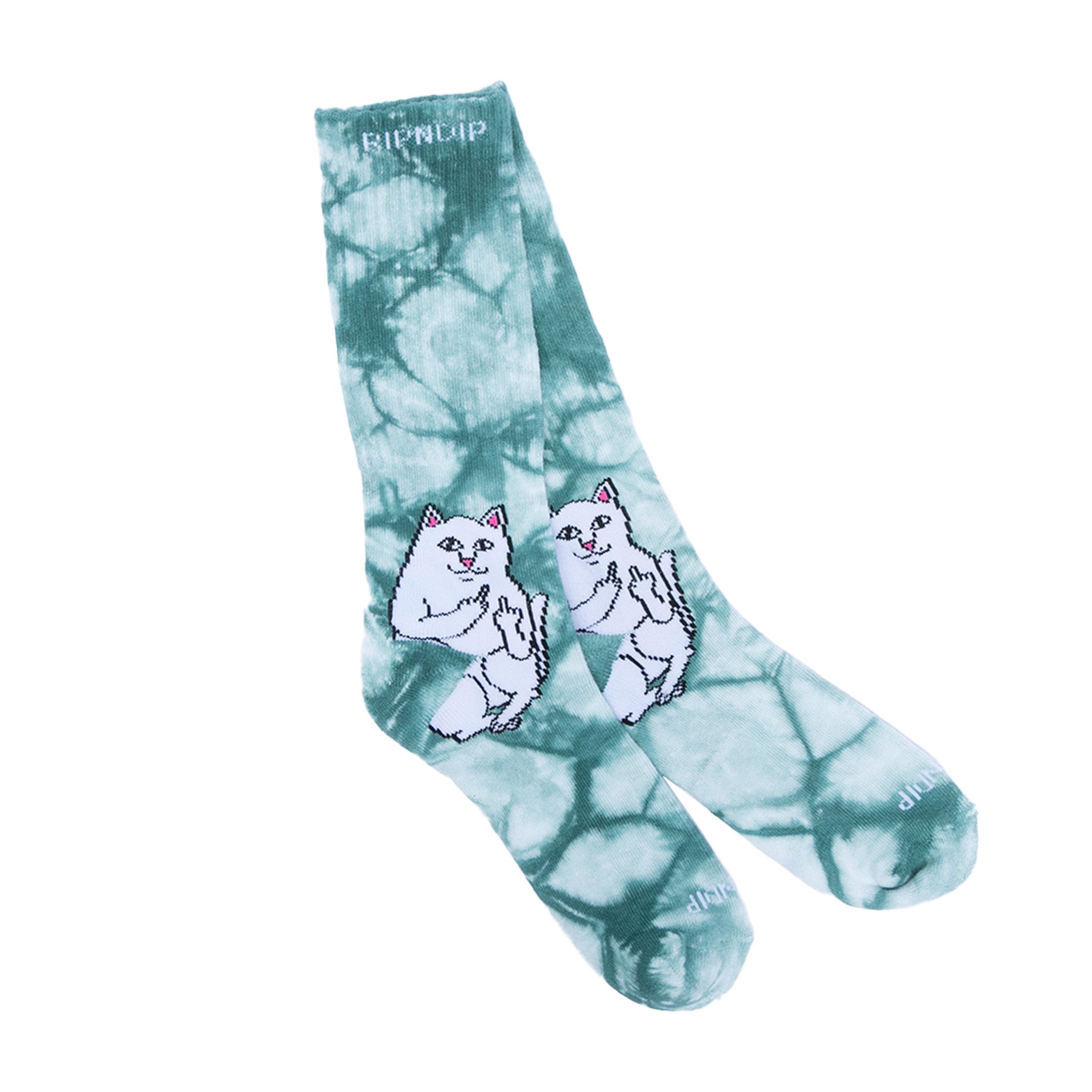 RIPNDIP Lord Nermal Socks (Pine Tie Dye)