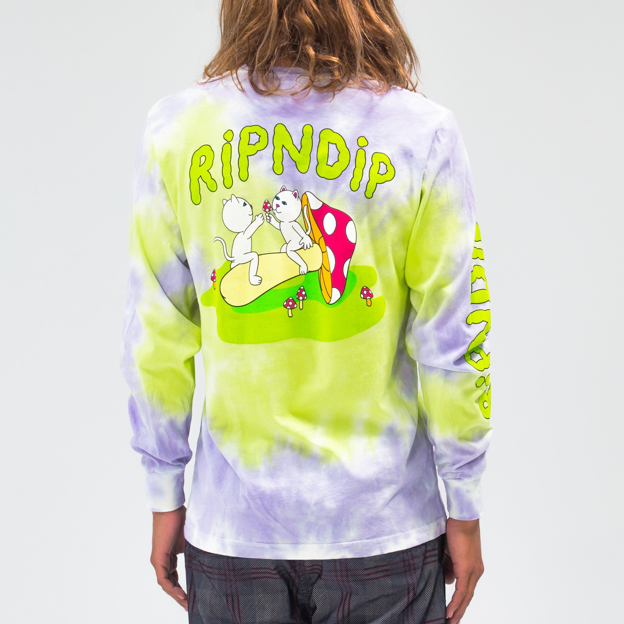 RIPNDIP Sharing Is Caring Long Sleeve (Neon/Lavender Dye)