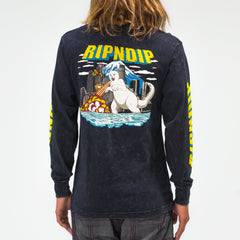 RIPNDIP Nermzilla Long Sleeve (Black Mineral Wash)