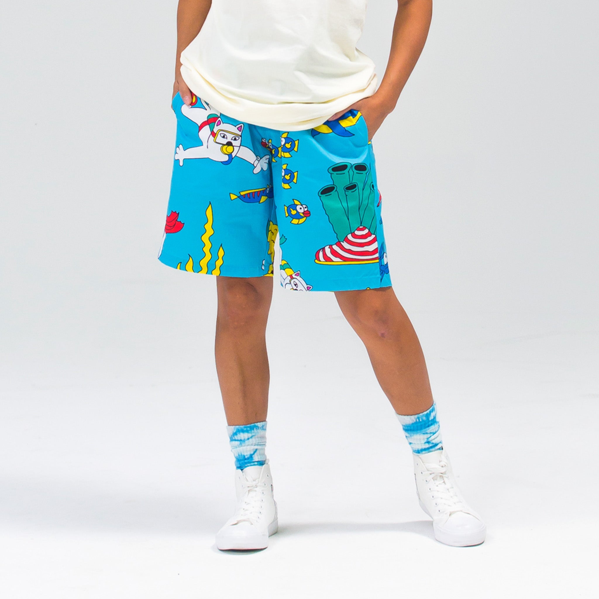 RIPNDIP Under The Sea Swim Shorts (Blue)