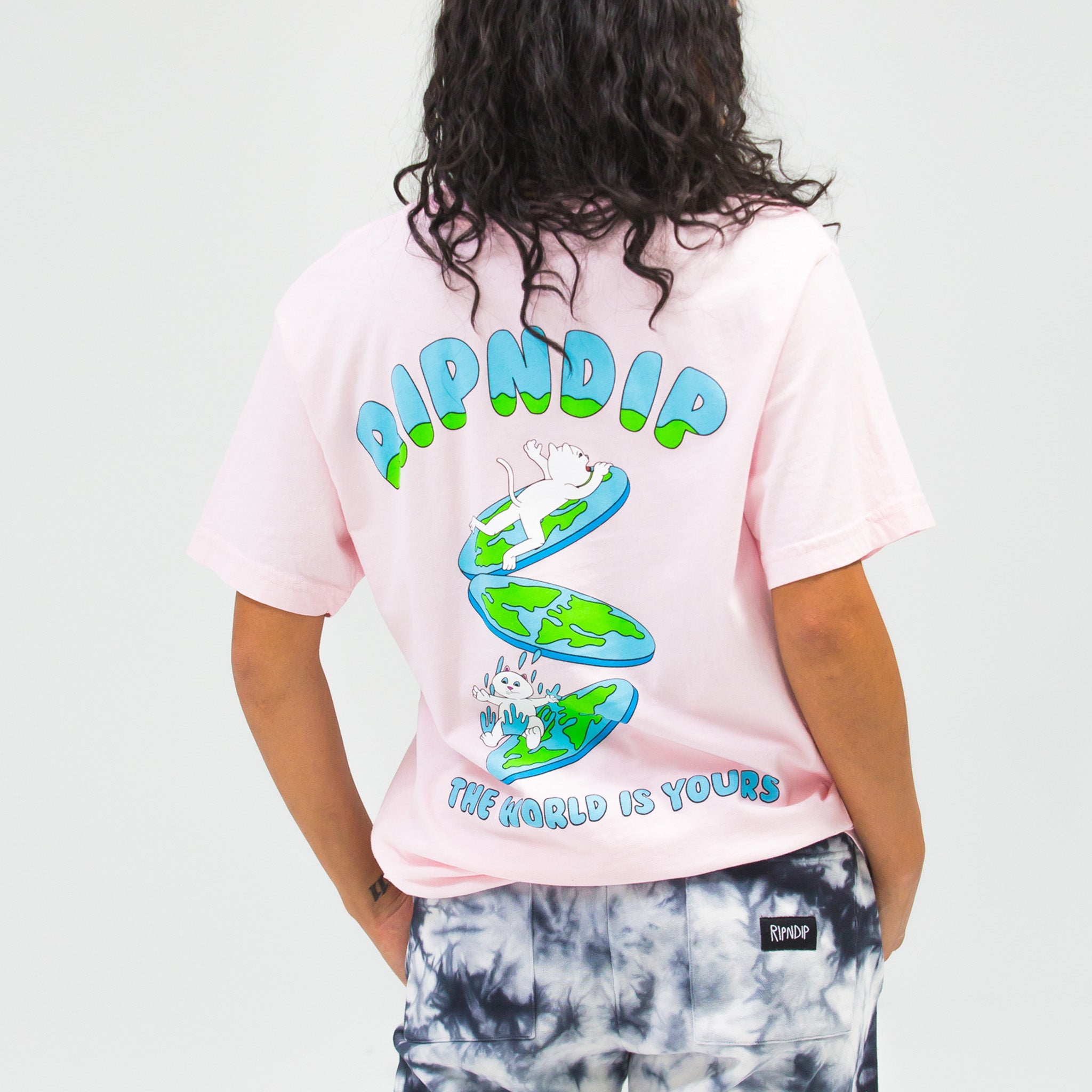 RIPNDIP The World Is Yours Tee (Light Pink)
