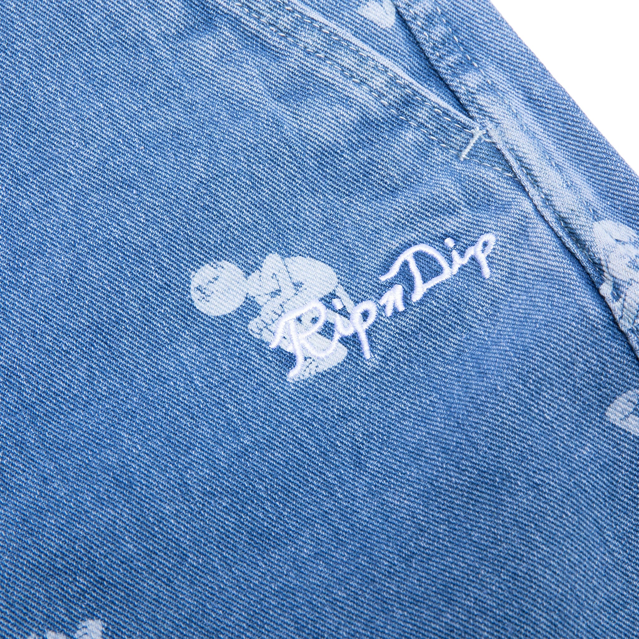 RIPNDIP Dance Party Denim Shorts (Medium Wash)