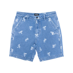 RIPNDIP Dance Party Denim Shorts (Medium Wash)