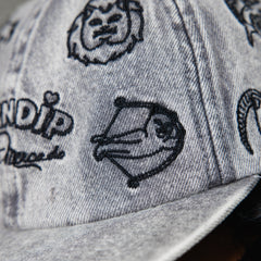 RIPNDIP Zodiac Mucho 6 Panel (Black Washed Denim)