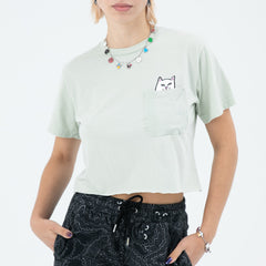 RIPNDIP Lord Nermal Peace Cropped Pocket Tee (Sage)