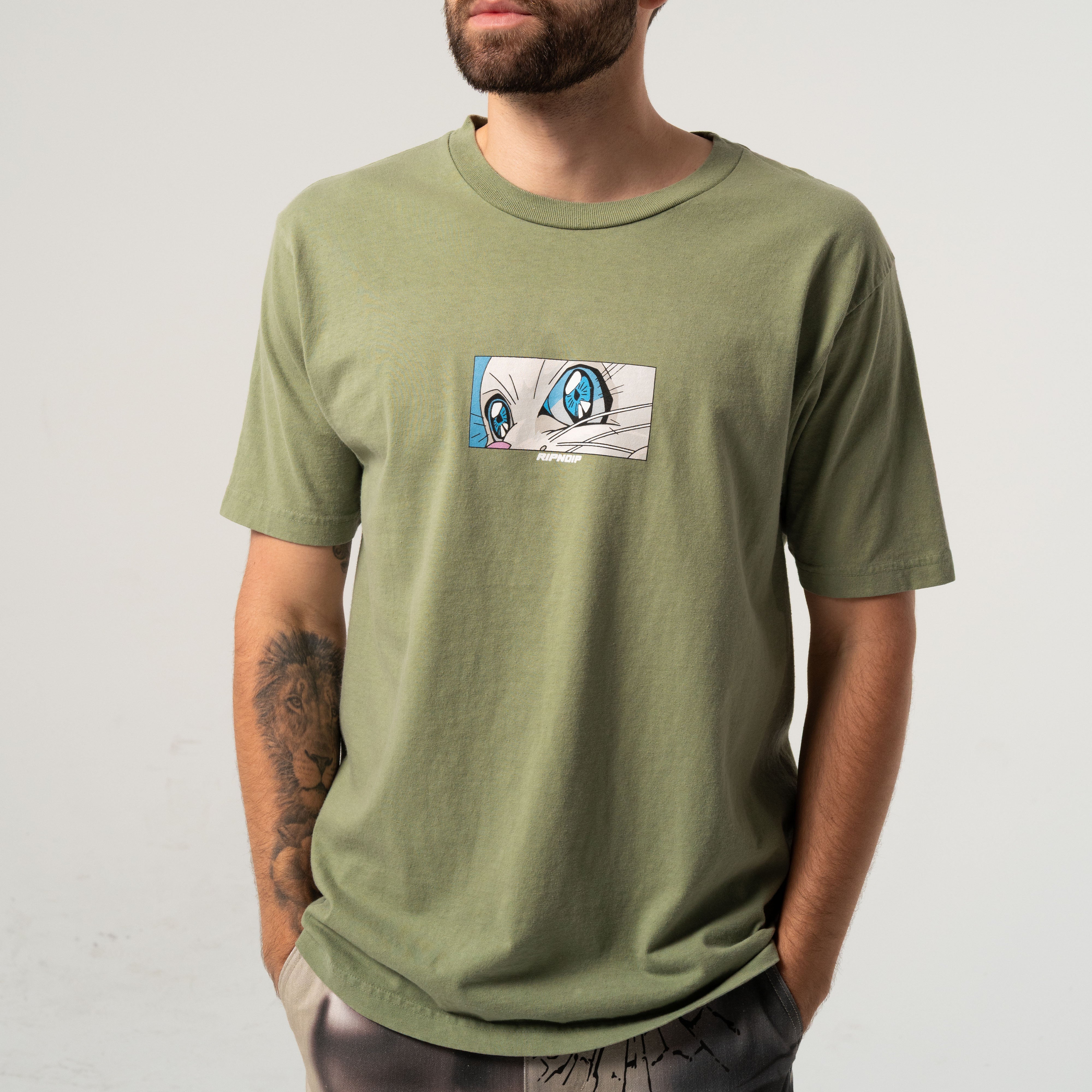 RIPNDIP Metal Claw Tee (Dusty Olive)