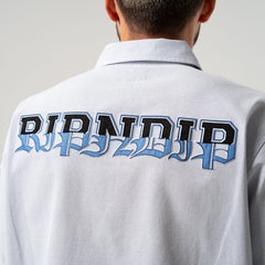 RIPNDIP Rich Spirit Quarter Zip Shirt (Light Blue)