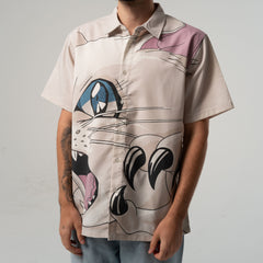 RIPNDIP Metal Claw Button Up Shirt (Bone)